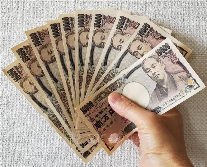 Đồng yen của Nhật Bản. Ảnh: Kyodo/TTXVN phát