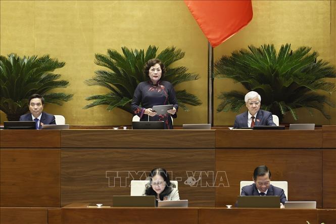 Phó Chủ tịch Quốc hội Nguyễn Thị Hồng phát biểu. Ảnh: Doãn Tấn - TTXVN
