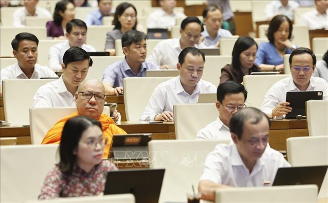Đại biểu Quốc hội dự phiên họp. Ảnh: Doãn Tấn - TTXVN