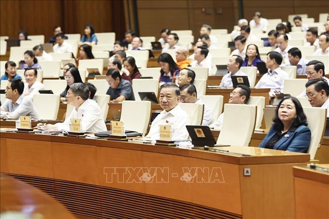Tổng Bí thư, Chủ tịch nước Tô Lâm và đại biểu dự phiên họp. Ảnh: Doãn Tấn - TTXVN