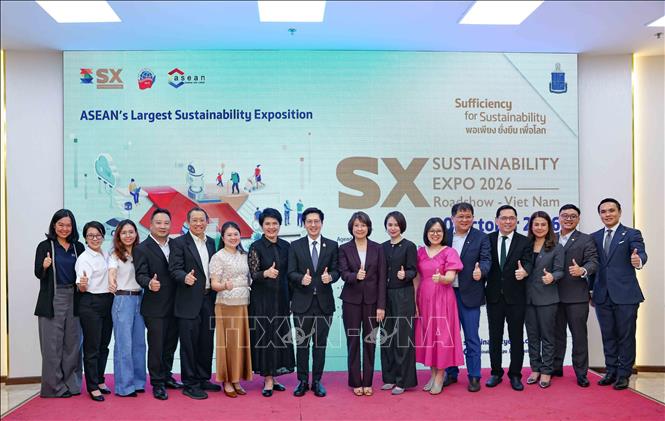 Đại biểu tham dự buổi giới thiệu Sustainability Expo 2026 (SX 2026) – sự kiện về Triển lãm phát triển bền vững lớn nhất tại ASEAN. Ảnh: Thanh Tùng - TTXVN
