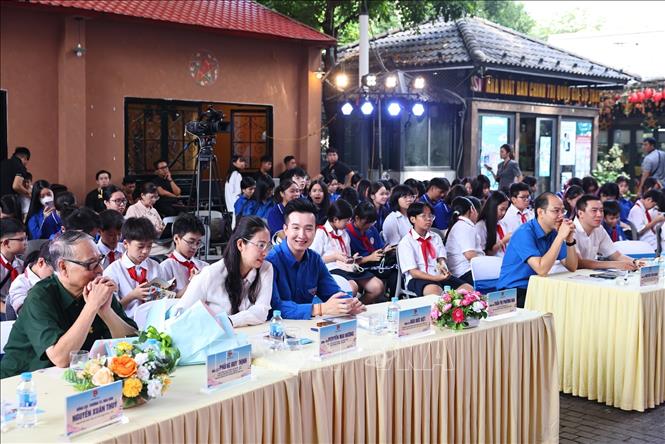 Các đại biểu tham dự “Ngày hội Văn hoá đọc trong thanh thiếu nhi Thủ đô” năm 2026. Ảnh: Minh Đức – TTXVN