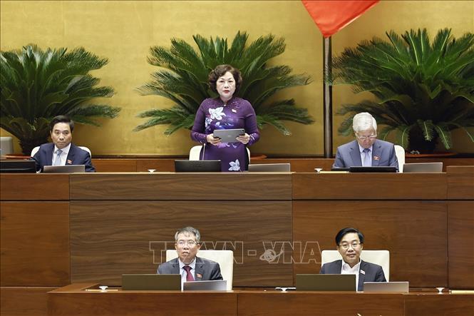 Phó Chủ tịch Quốc hội Nguyễn Thị Hồng phát biểu. Ảnh: Doãn Tấn - TTXVN