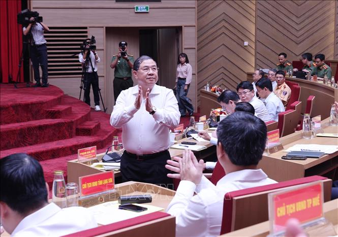 Phó Thủ tướng Thường trực Phạm Gia Túc dự hội nghị. Ảnh: Lâm Khánh – TTXVN