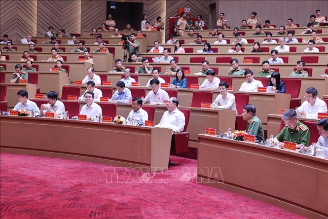 Phó Thủ tướng Thường trực Phạm Gia Túc và các đại biểu dự hội nghị. Ảnh: Lâm Khánh – TTXVN